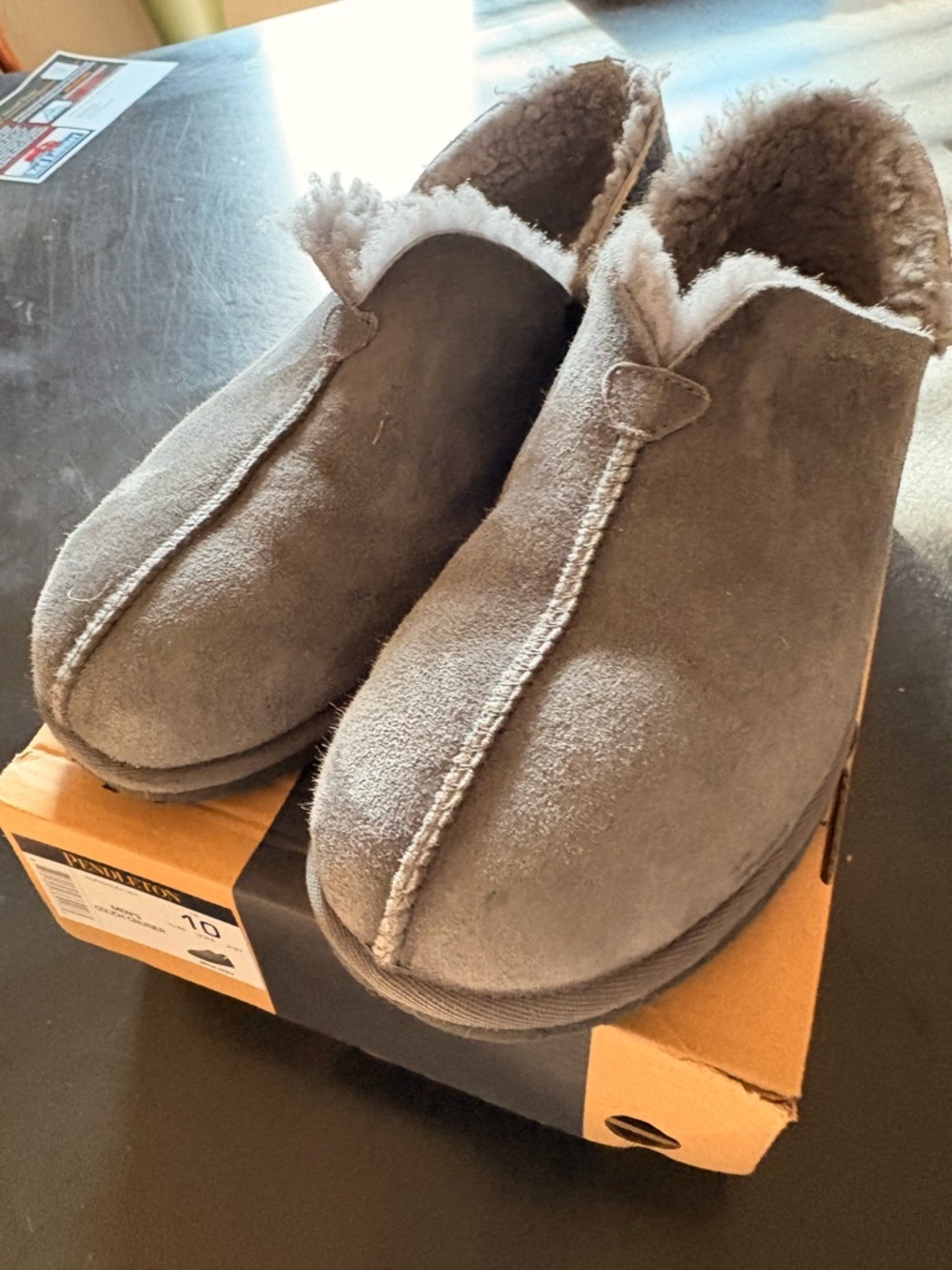 Men’s Pendleton Suede and Shearling Couch Cruiser Slippers